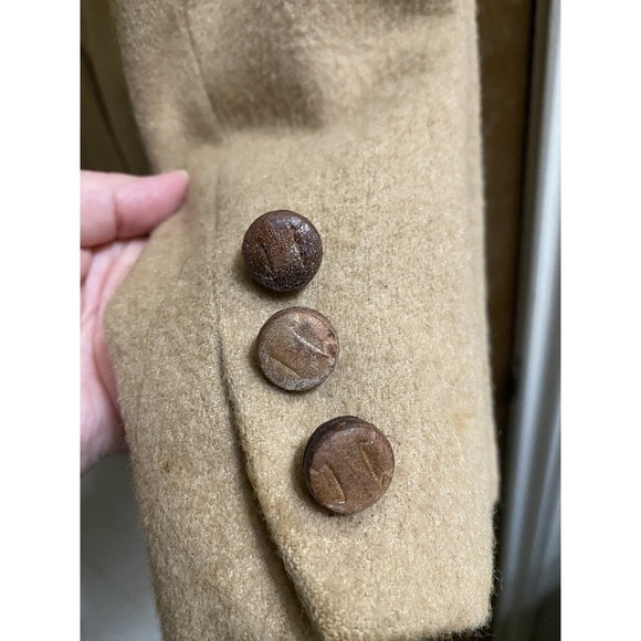 Vintage A Delta Ltd By Mel Burns Tan 100% Camel Hair Sport Coat Blazer 2 Button - Picture 14 of 16